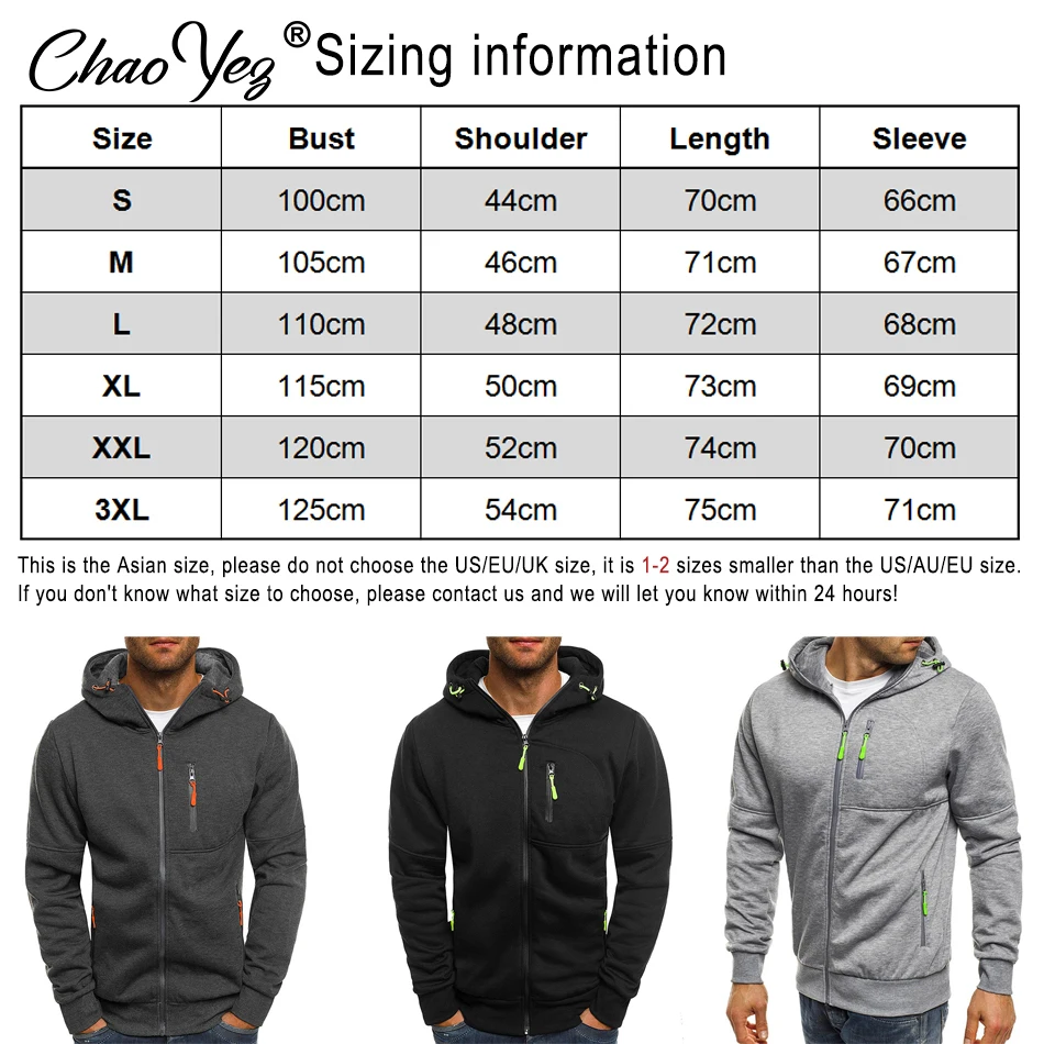 Custom Your Logo Men Zipper Sports Hoodies Men Fashion Cool Zipper Thin Jacket Coat Autumn Winter Casual Sportwear Clothing 2023