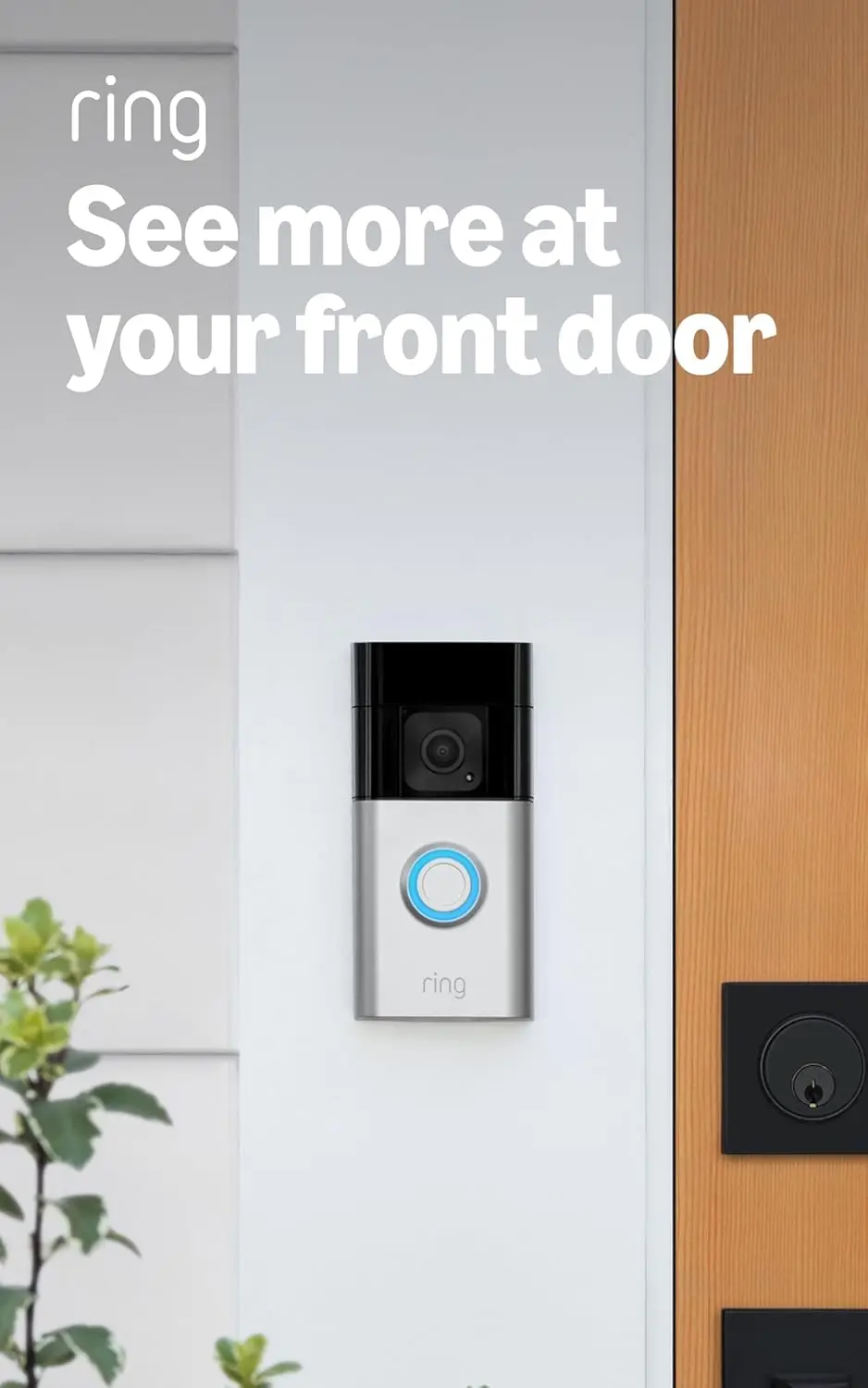 

Восстановленный видеодомофон Battery Doorbell Plus: HD+ видео, обнаружение движения, двусторонняя связь для домашней безопасности