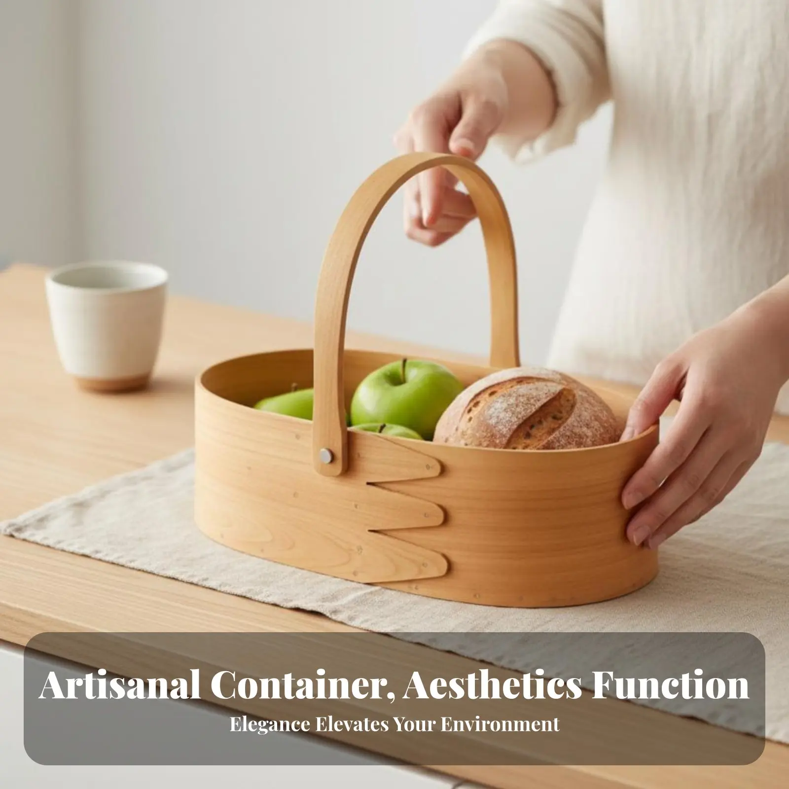 

Деревянная корзина для соломки в японском стиле, плетеная, с ручками, универсальная для прогулок на природе, домашнего использования, кухни