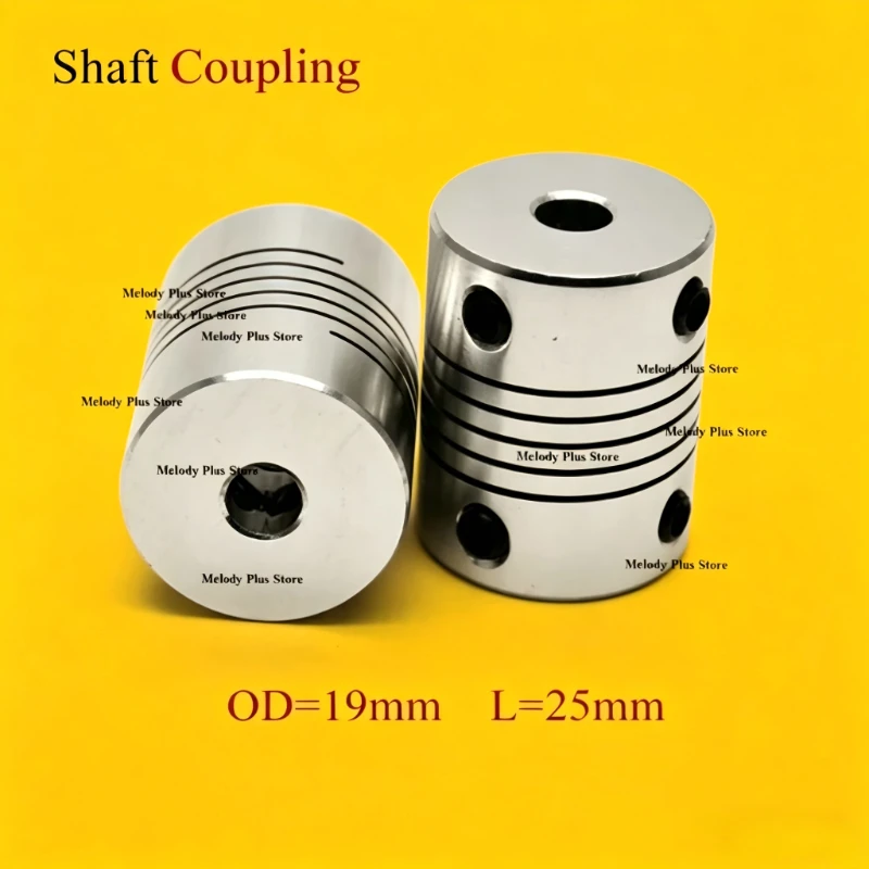 

(2PCS) D19L25 Aluminium Flexible Shaft Coupler Stepper Motor Coupling for 3D Printer CNC Mechanical Kit Connector 5x8 6.35 10mm