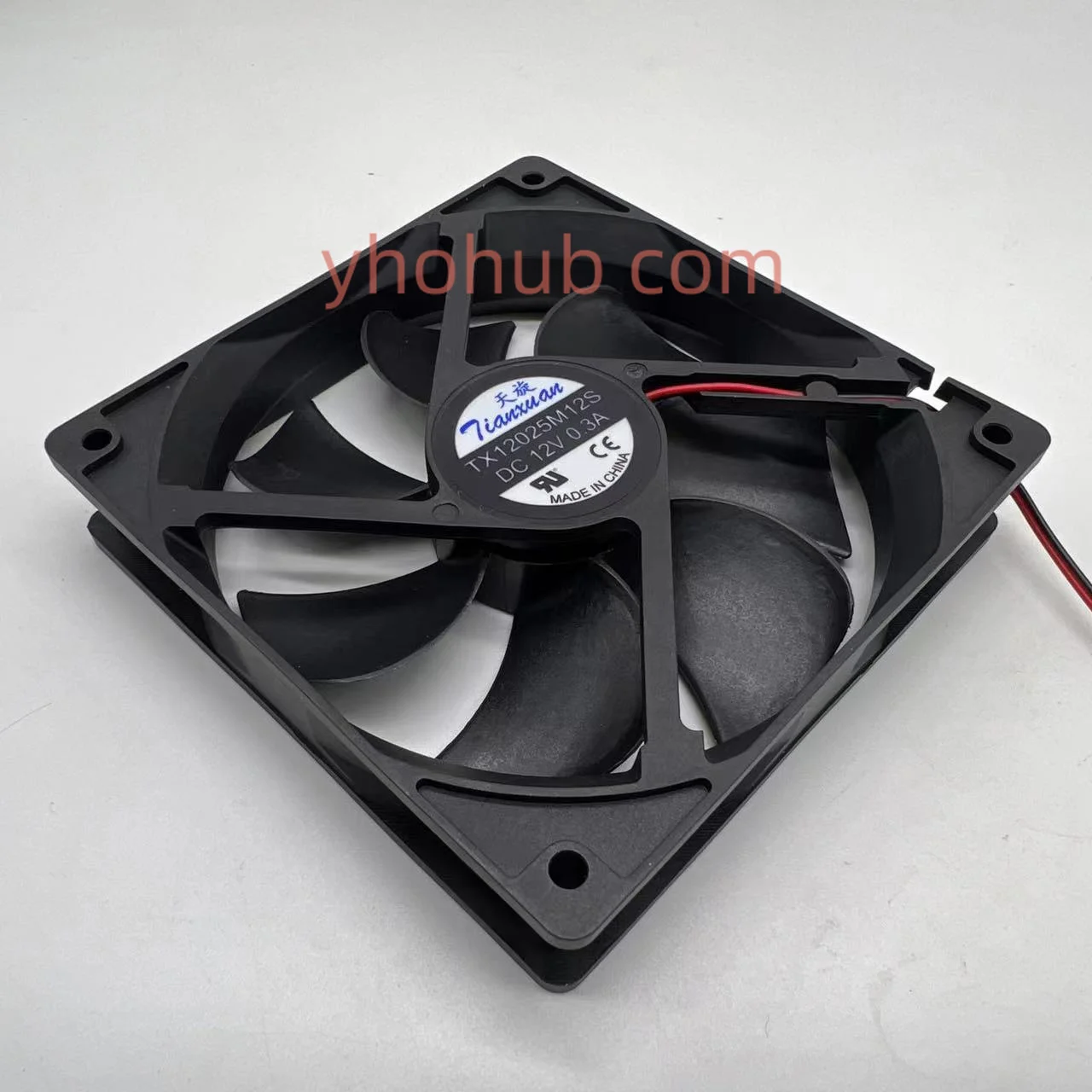 

Tianxuan TX12025M12S DC 12V 0.3A 120x120x25mm 2-Wire Server Cooling Fan