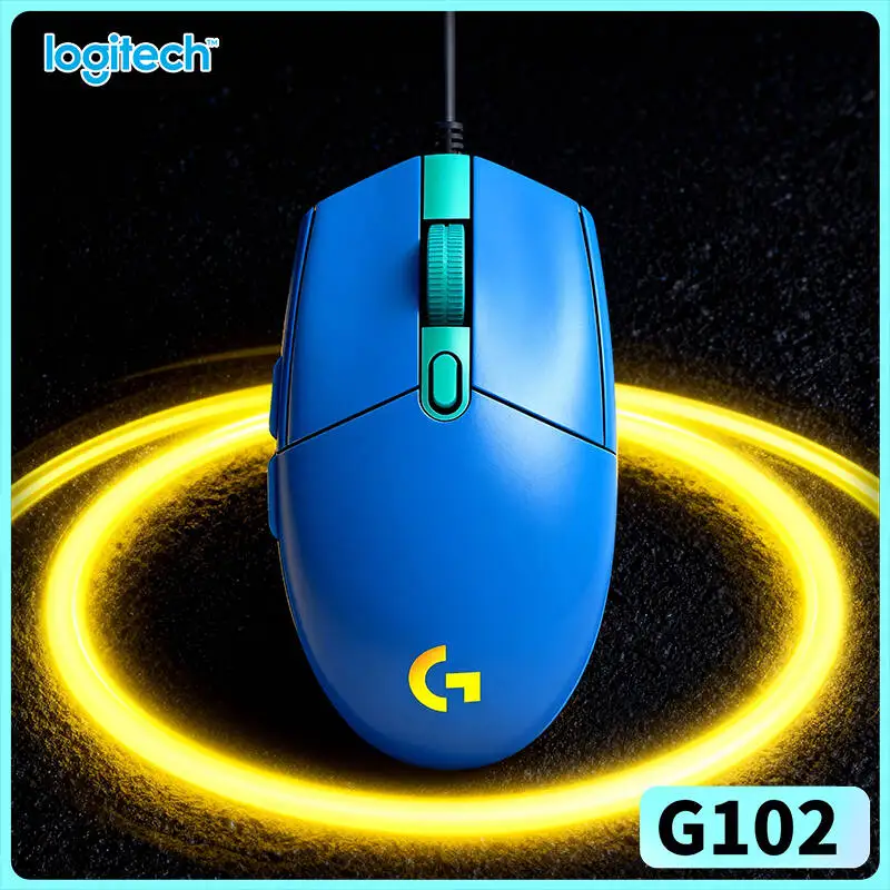 Logitech G102 Wired Mouse, HERO Sensor Technology, 6 Programmable Buttons, RGB Backlit, Compatible with Mac/Windows Systems
