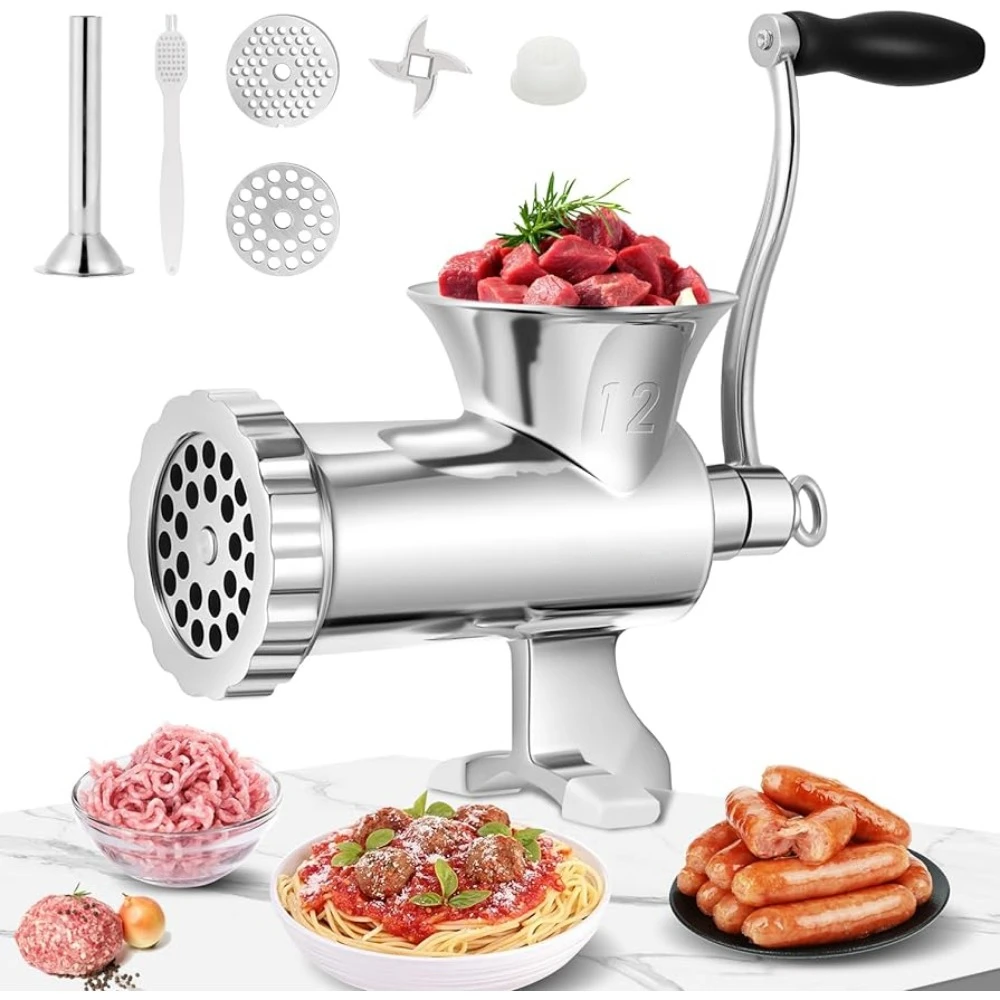 

Food Processor Manual Meat Grinder Small Bone Kitchen Accessories Beef Processors Dining Bar Home Garden