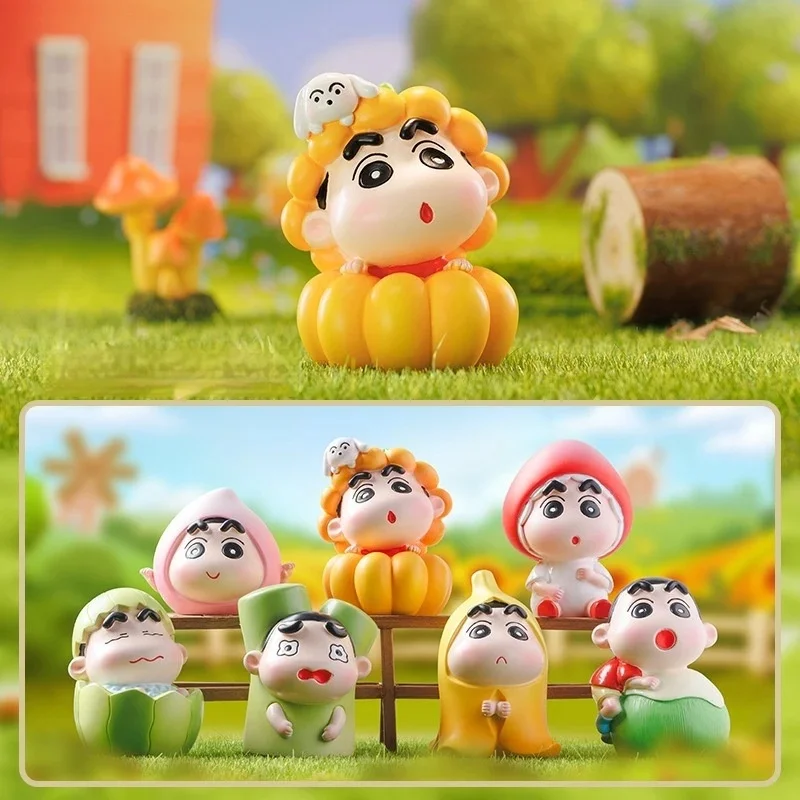 

2025 New Crayon Shin-Chan Vegetable Orchard Blind Box Cute And Funny Trendy Play Desktop Decoration Resin Doll Ornament Toy Gift