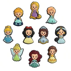 MESUCA 10pcs Princess Shoe Decorations Accessories Charms For Clogs Bogg Bag Bubble Slides Sandals