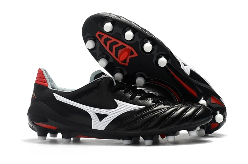 Authentic MizunoCreation Morelia Neo II FG Men's Shoes Sneakers MizunoOutdoor Men Sports Shoes Black/White/Red Size Eur 40-45