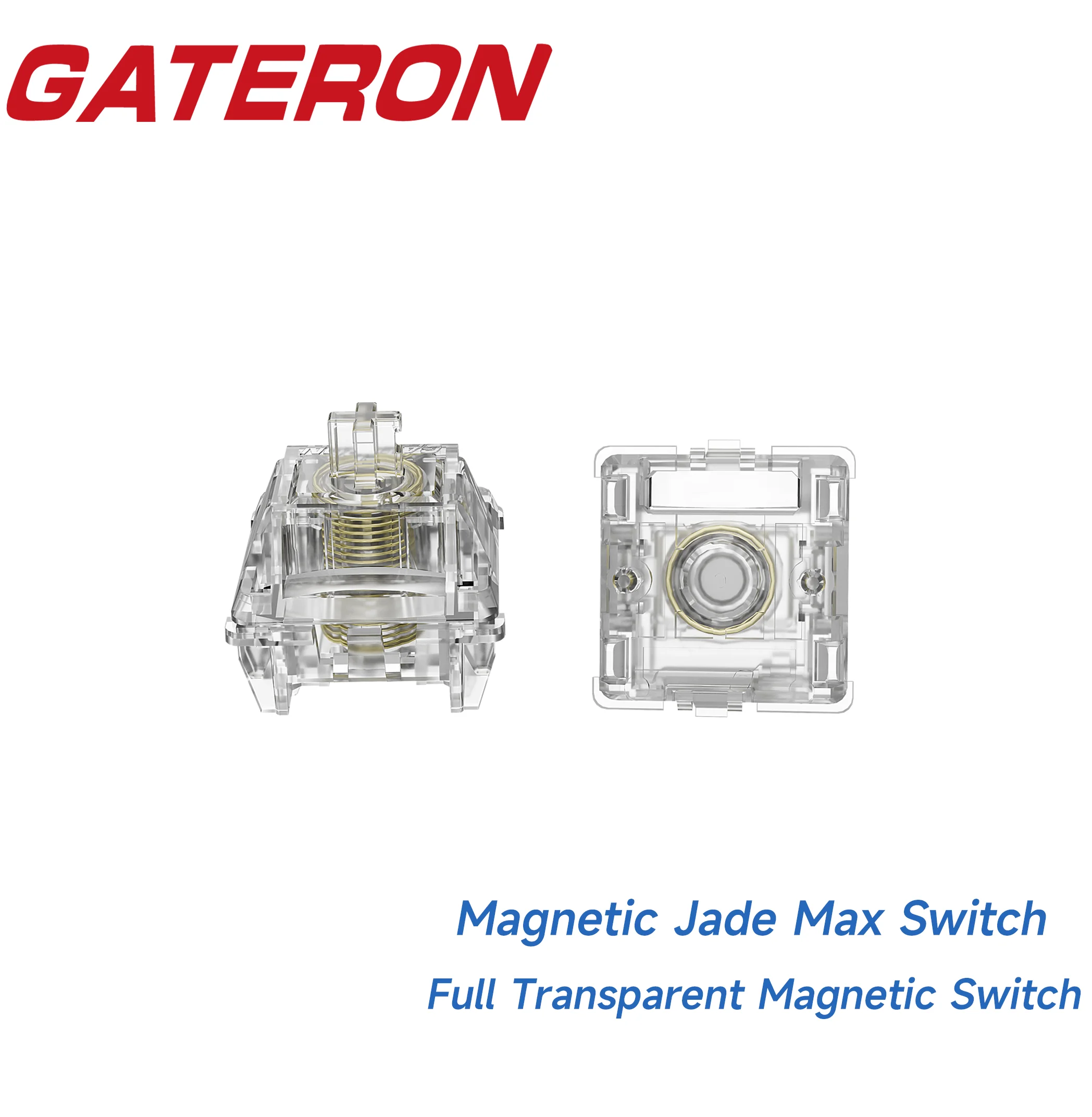 GATERON Magnetic Jade Max Switch KS-20 series RGB Linear DIY Customized Mechanical Keyboard Hall Sensor Effect Fully Transparent