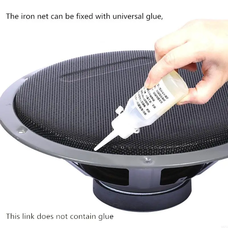 2 uds para 1 "/2"/2,5 "/3"/3,5 "/4"/5 "/6"/8 "pulgadas cubierta de red de conversión de altavoz Audio de coche-círculo decorativo rejilla de malla metálica protección