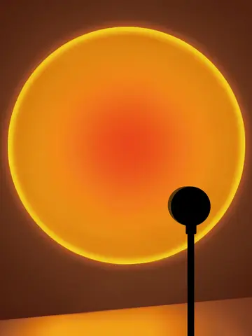 Sunset projection lamp, USB home decoration atmosphere lamp, multi-angle rotatable, suitable for home living room and bedroom