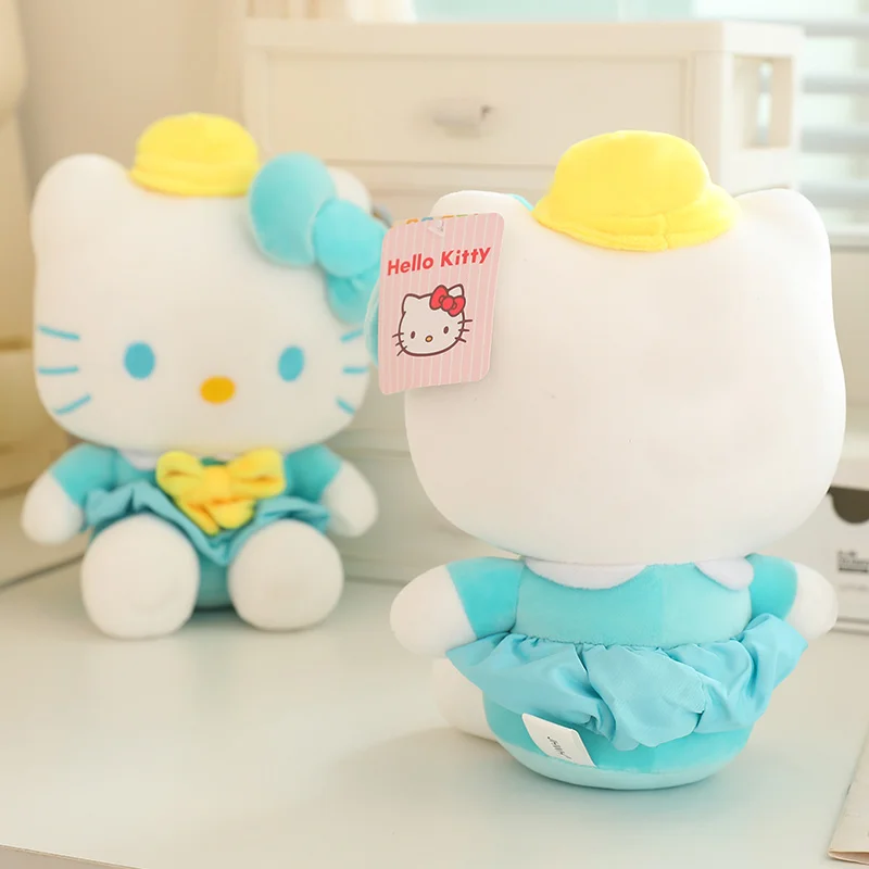 Kawaii Sanrio peluche stile asilo Hello Kitty bambola di pezza carino compleanno Natale regali di Halloween per bambini