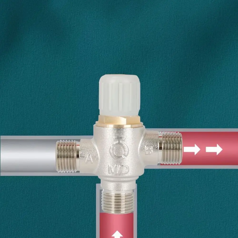 For For Baizhan Solid Brass Zero Cold Water Switch Valve 37 Degree Thermal Circulation Regulator Home Plumbing Accessory