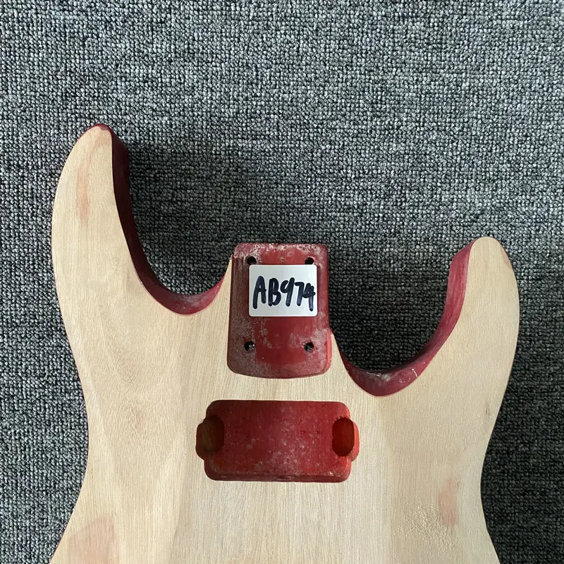 AB974 DIY Guitar Parts Replace Electric Guitar Body Unfinished No Paints 2 Humbucker Pickups Custom Handmade with Damages