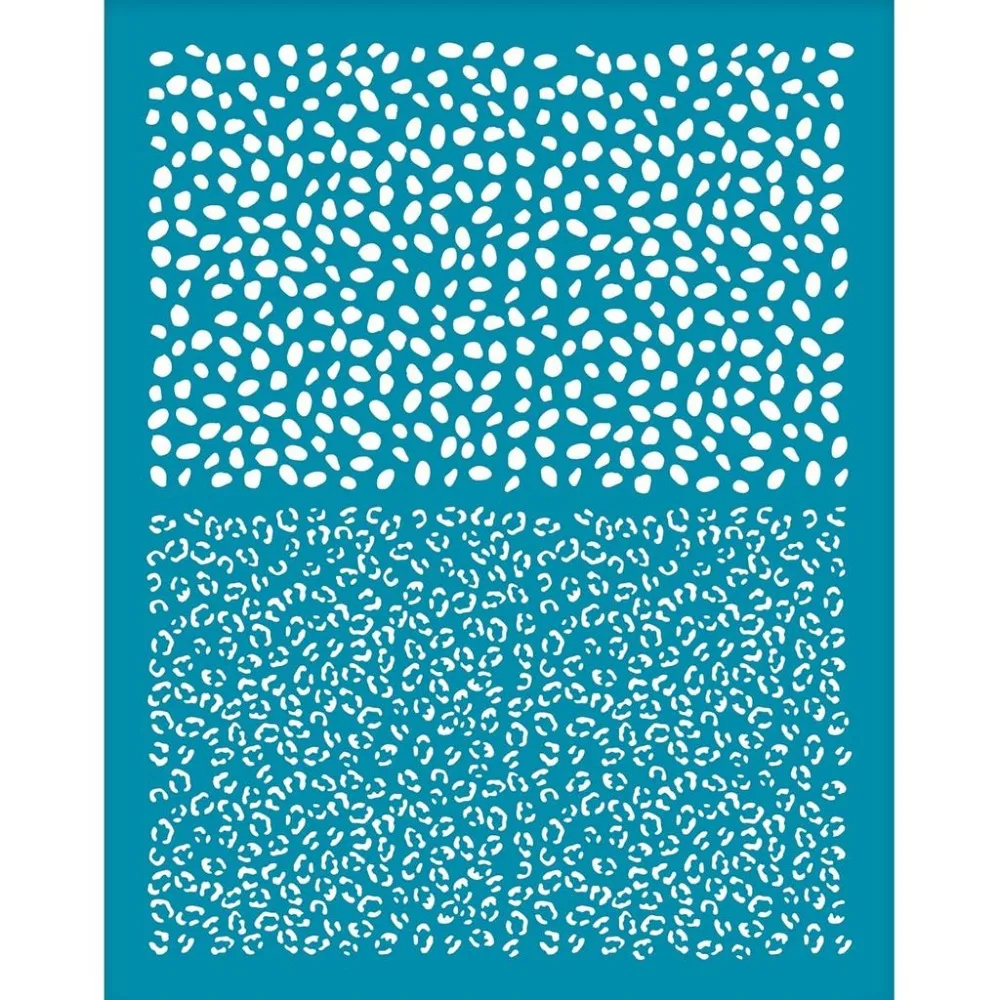 4x5 Inch Layered Leopard Clay Stencil Animal Silk Screen for Polymer Clay Non-Adhesive Silk Screen Printing Stencils Transfer