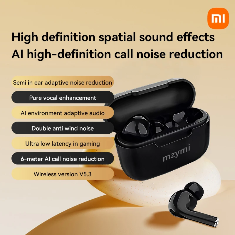 Para xiaomi bluetooth5.3 fones de ouvido sem fio inear e17 enc alta fidelidade estéreo esportes redução ruído à prova dwaterproof água