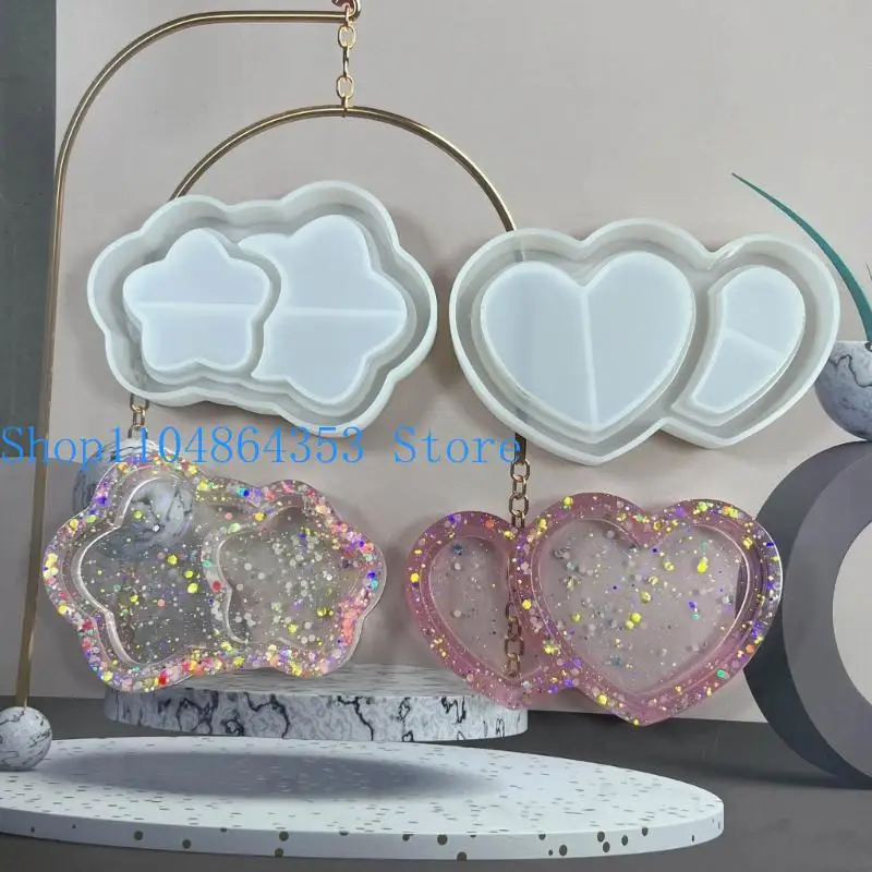 652f stars/love heart tray uv epoxy resin mould Quicks and tray transing tool