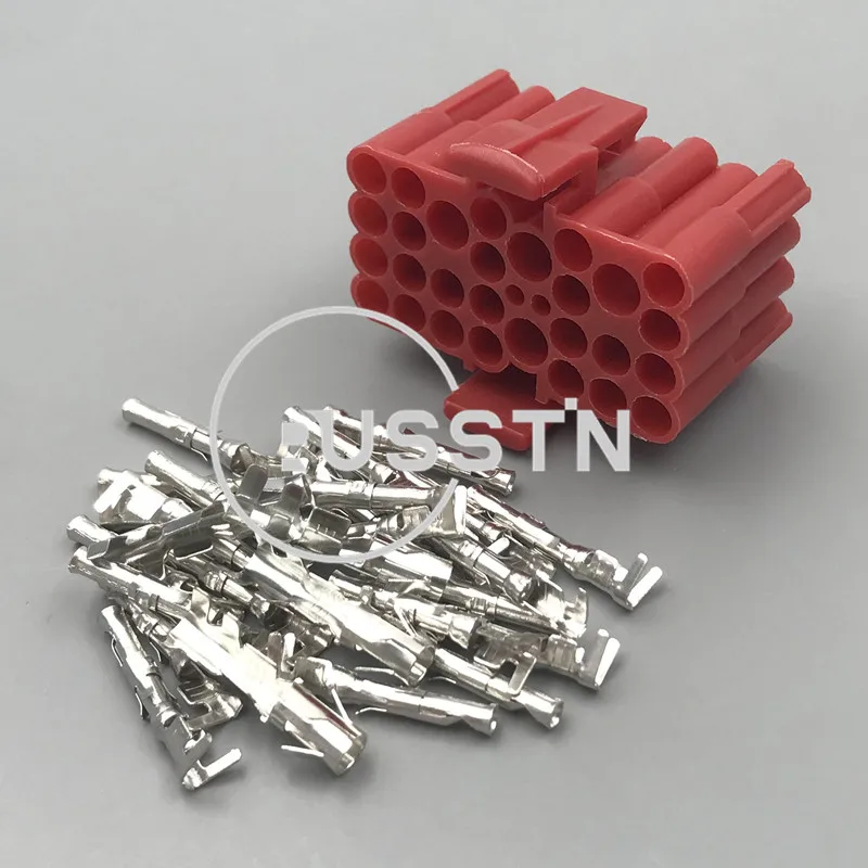 1 Set 28 Pin 926673-1 Red Automotive Composite Connector AC Assembly High Quality Auto Harness Unsealed Plug