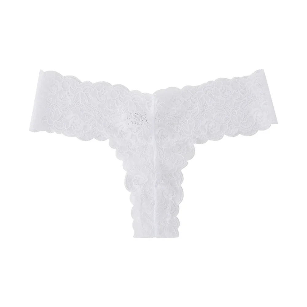 Thin Low Waist Lace Seamless Panties Bow Transparent Underwear for Women Cotton Crotch Thong Mesh Lace Briefs Lady