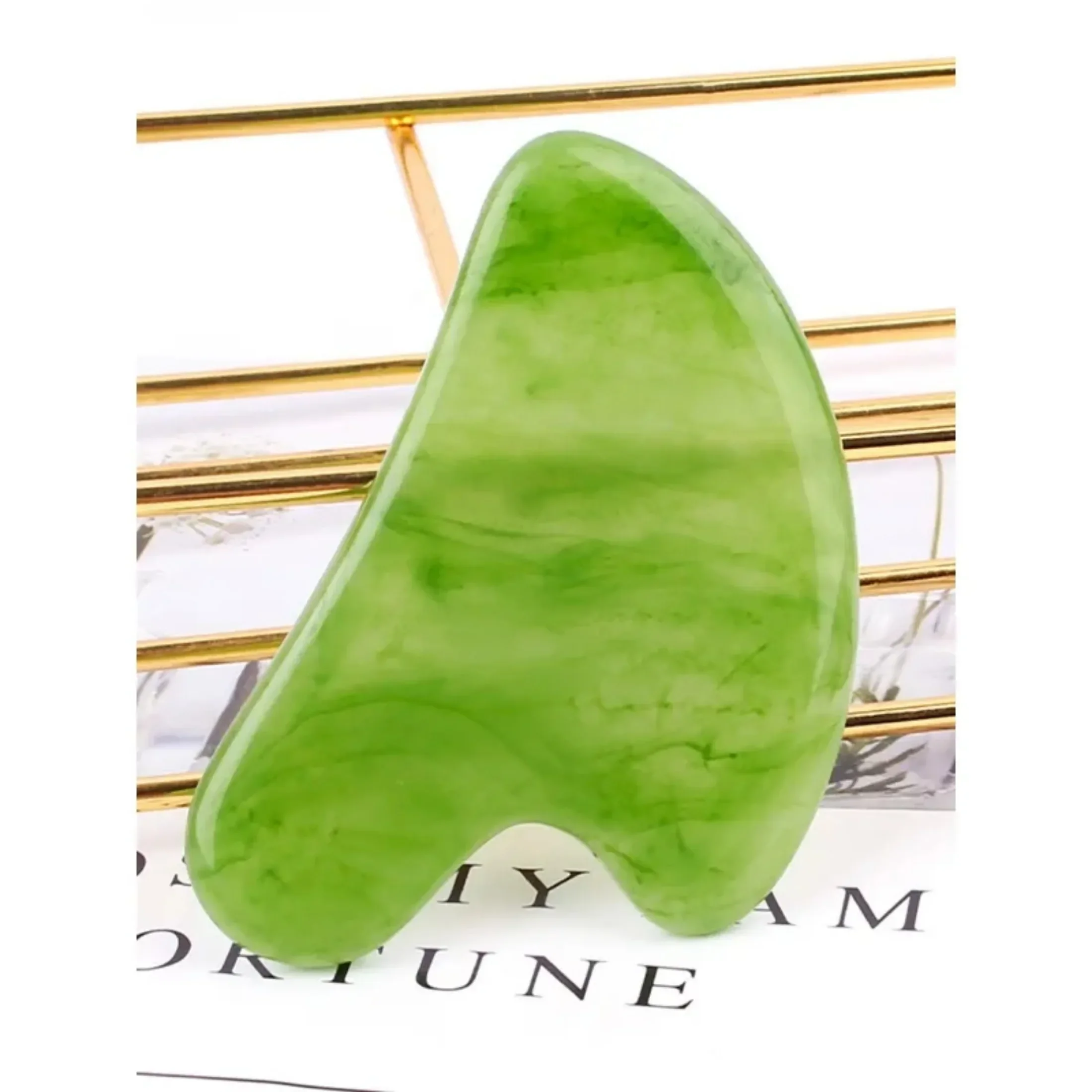 Natural Jade Stone Gua Sha Massage Board Rose Quartz Guasha Plate Jade Face Massager Scrapers Tools for Face Neck Back Body