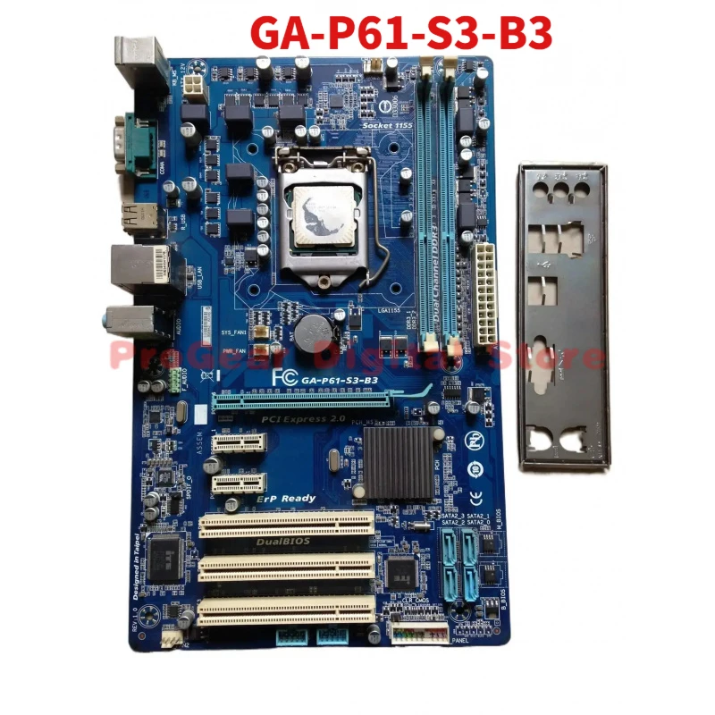 

for Gigabyte GA-P61-S3-B3 LGA1155 ATX Mainboard Intel H61 DDR3 SATA2 Only Discrete Graphics