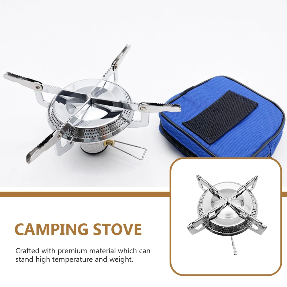 

1 set Outdoor Stove Camping Lightweight Portable Gas Burner Heat Resistant Cooking Stove for Hiking Picnic Backpacking