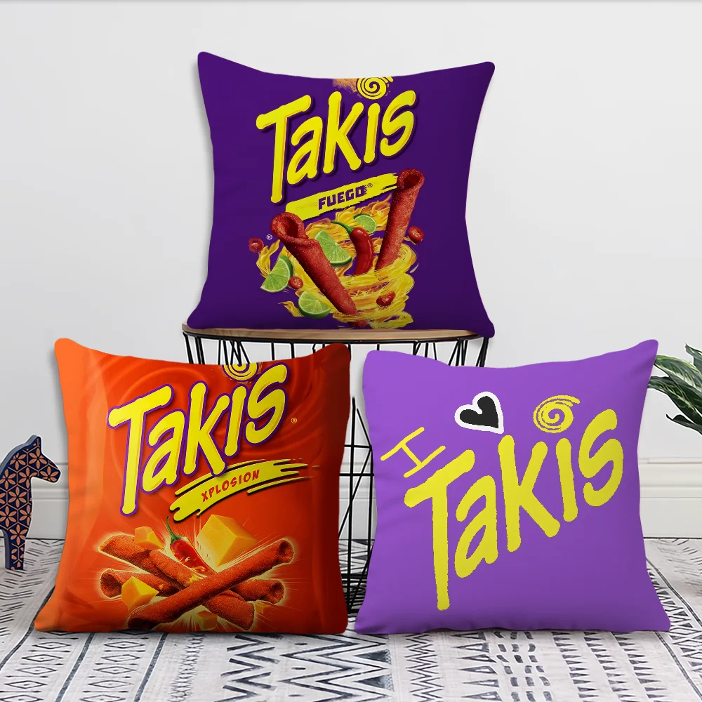 Funda de cojín con Chips de T-Takis con patrón de Chile, cabecero para sala de estar, cojín de oficina, cojín para dormitorio, funda de almohada para sofá y tiempo de siesta