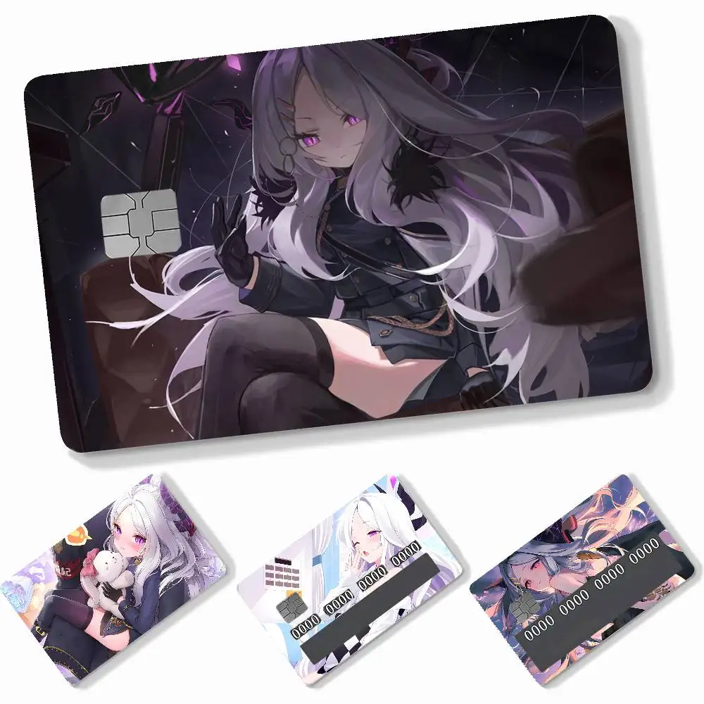 Sorasaki Hina Blue Archive  4pcs Credit Card Skin Stickers Suitable for Bank Debit Subway Bus Transit Pass Decorative Cover