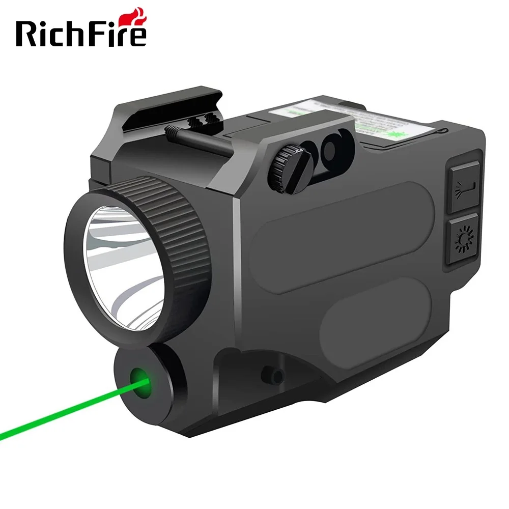 

Тактический фонарик Richfire 800LM белый комбинированный точечный лазерный прицел с магнитной зарядкой для Glock Taurus уличный охотничий тренировочный