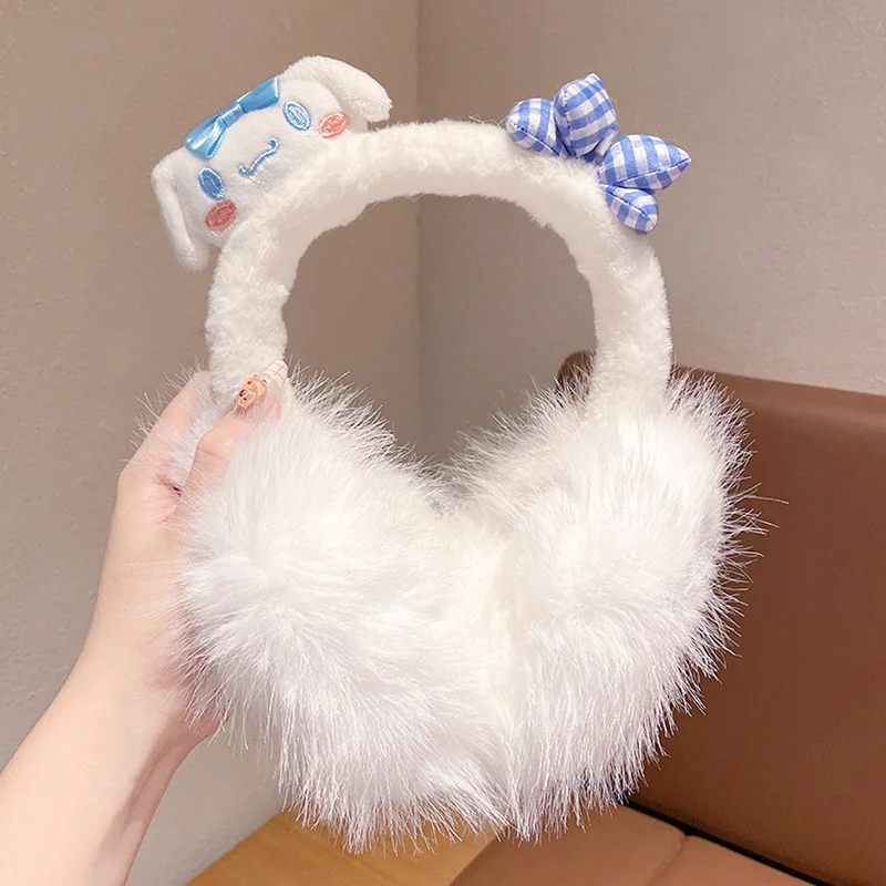 1 Uds. Para orejeras Kuromi, diseño creativo, cubiertas cálidas para las orejas para niñas, para actividades al aire libre en invierno, regalo de Navidad