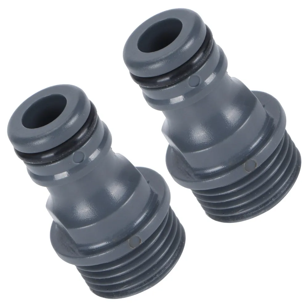 4PCS G1/2 Male Thread Garden Hose Quick Connector Plastic Quick Release Garden Hose Nipple Black Grey Water Hose Connector