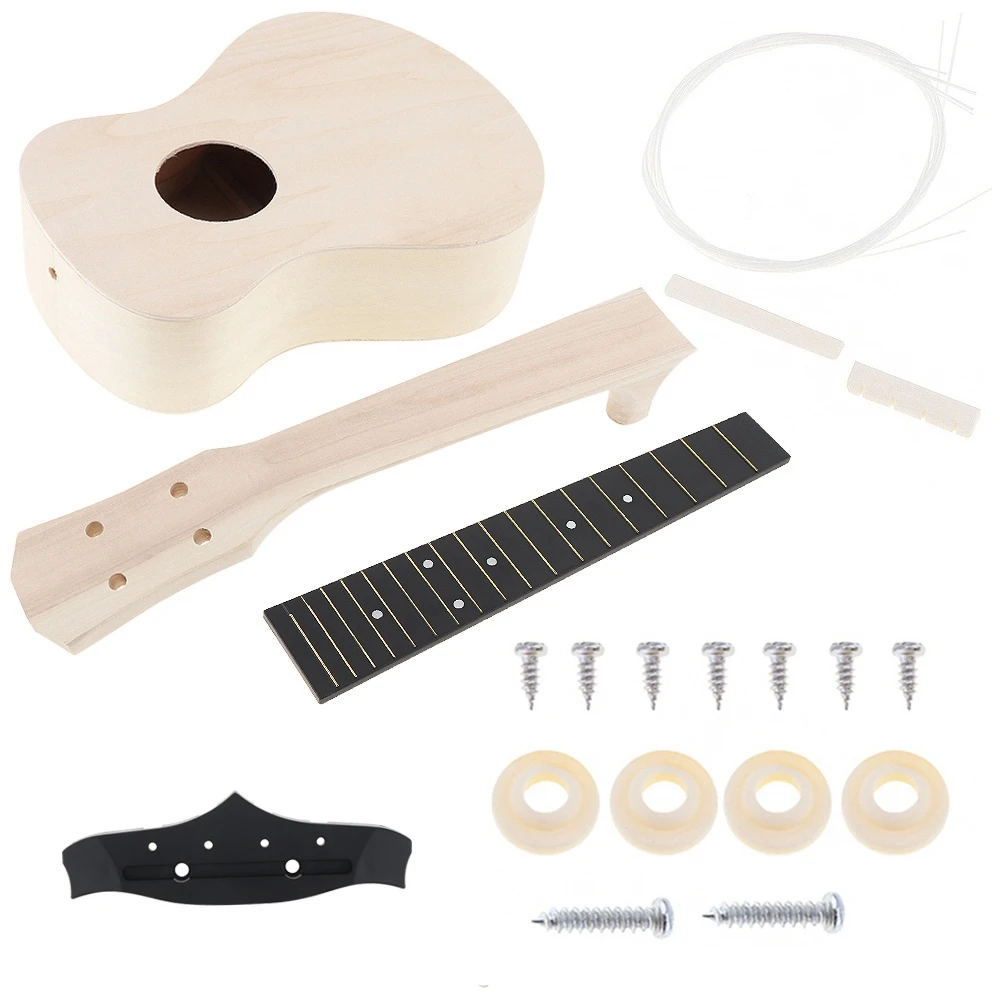 23 Inch Ukulele DIY Kit Concert Hawaii Guitar for Handwork Painting Parents-Child Campaign