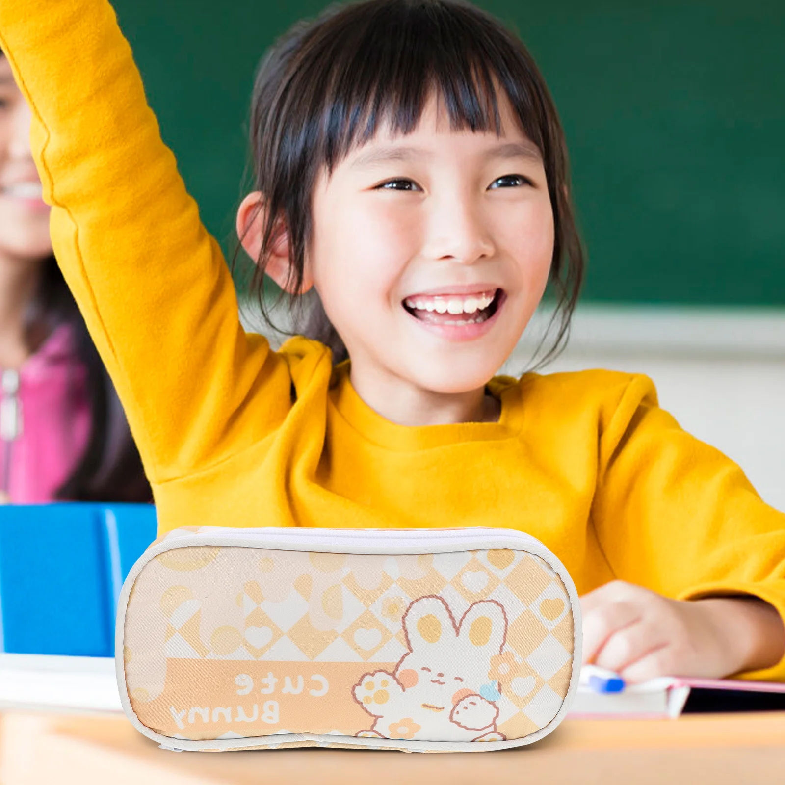 

Large Pencil Case Portable Multi-Function Pen Bag for School Kids Students Adorable Zipper Design Stationery Organizer