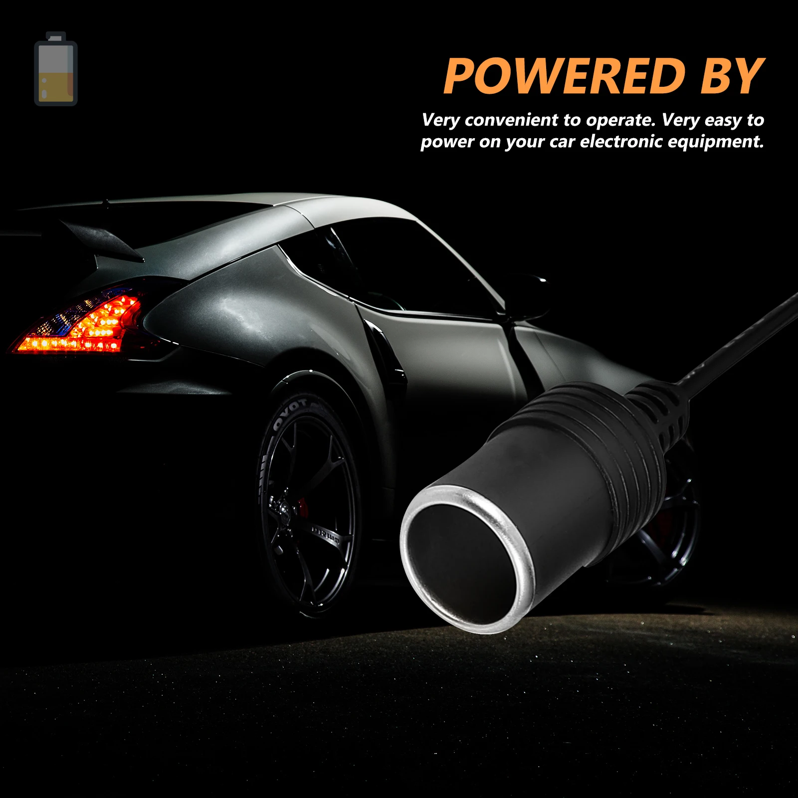

12V Power Converter Adapter with Copper Plug for Car Electronics Short Circuit Protection Auto Power Supply Universal for Dash