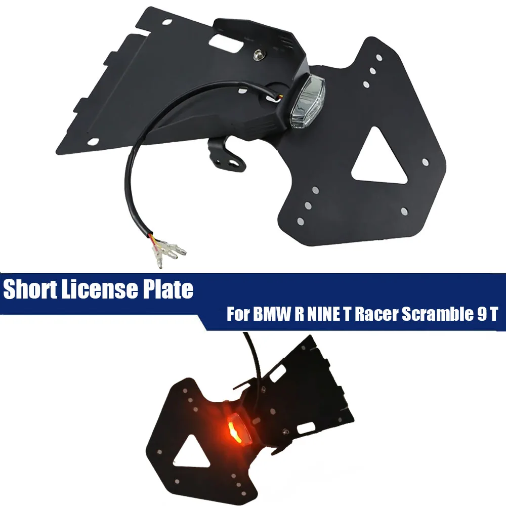 

Motorcycle License Plate Bracket For BMW R NINE T NINET Racer Scramble 9 T RNINET Rear Brake Lamp Taillight LED Light Tail Mount