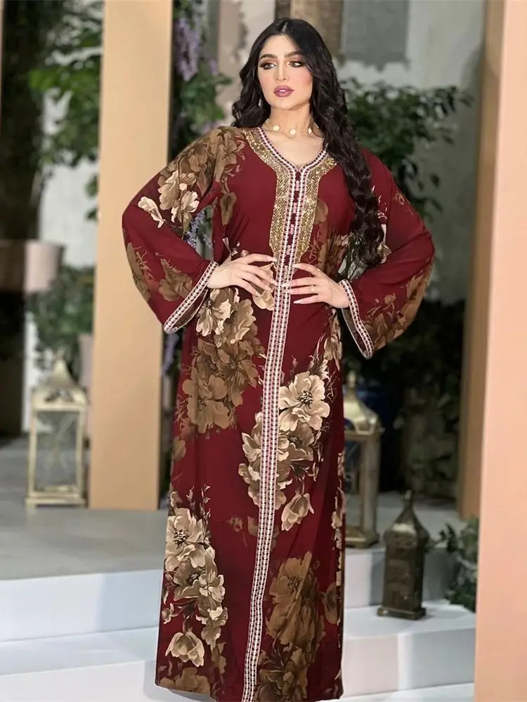 Ramadan Red Satin Abaya Damen Dubai Islam Prayer Clothes Women Muslim Modest Dress Kebaya Caftan Marocain Robe Musulmane Femme