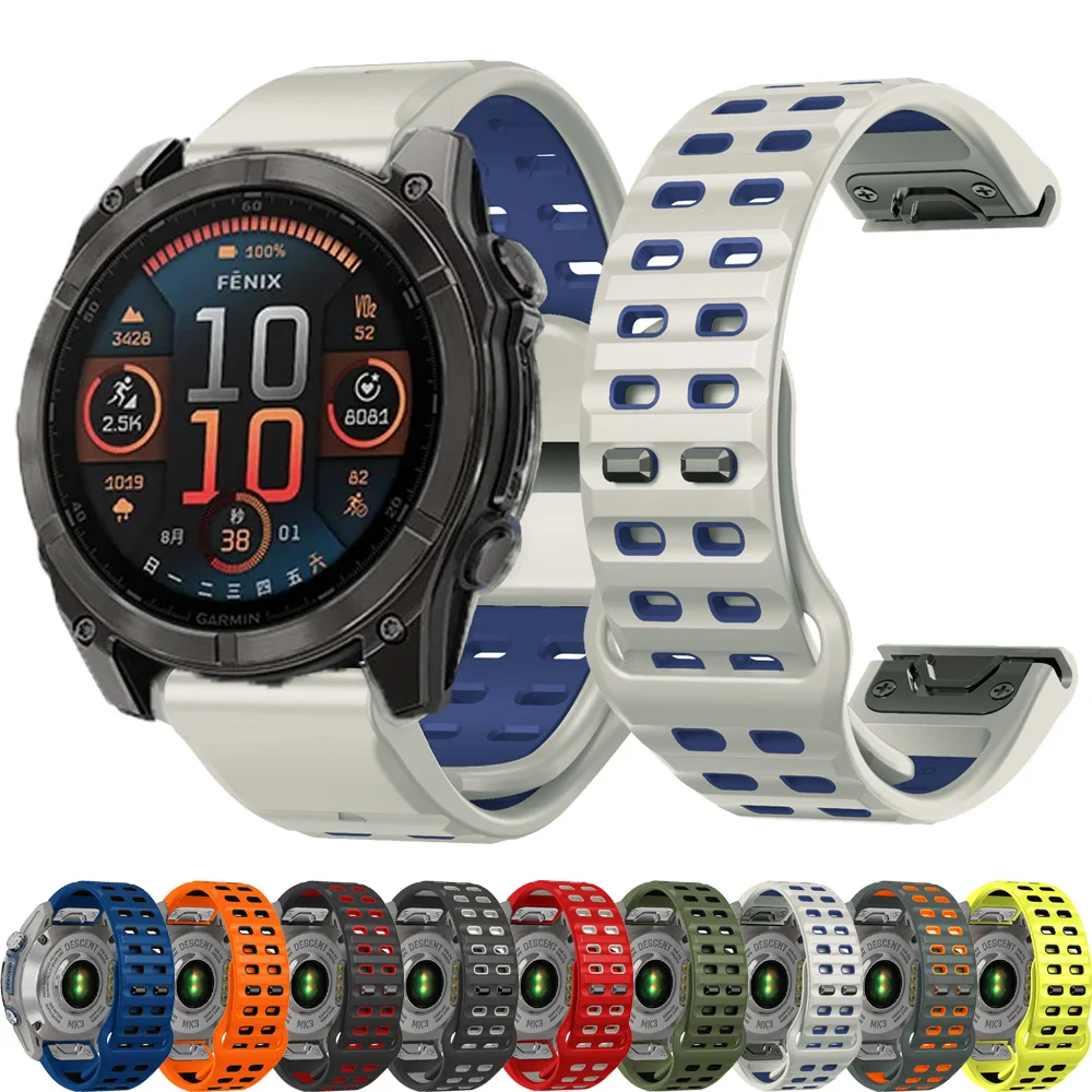 

Спортивный силиконовый быстросъемный ремешок для часов 22 мм 26 мм для браслета Garmin Instinct 3 50 мм 5X Plus 6X 7 5 6Pro Epix Gen2 3HR