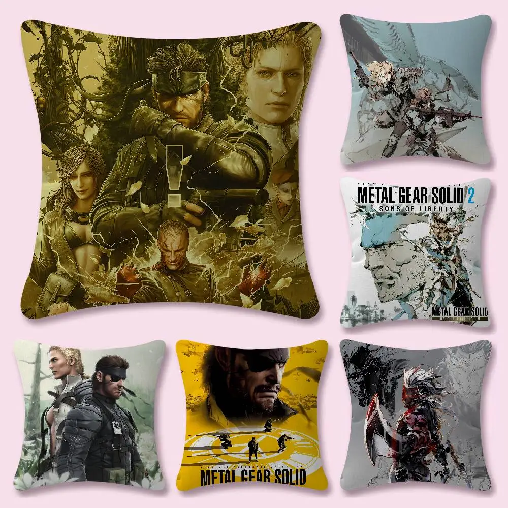 Games Cool M-Metal Gear Solid Pillow Anime Pillow Sofa Bed Head Pillow Cover Cushion Cover Fashion 30x30 40x40 45*45cm