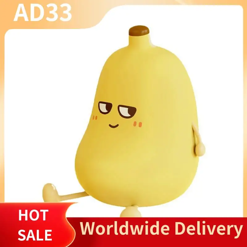 

Top Deals Banana Night Light Portable Usb Rechargeable Nightlight Timed Automatic Shut-Off 3-Speed Dimming Silicone Lamp