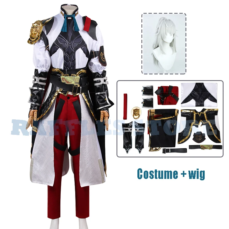 New Game Honkai Star Rail Jing Yuan Cosplay Clothes Wig JingYuan Chinese Men Cosplay Suit Halloween Carnival Party Suit XS-XXL