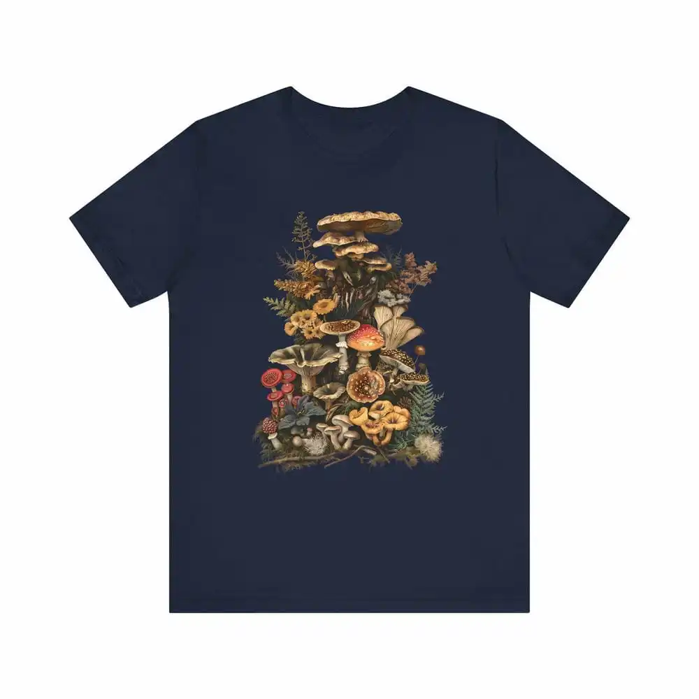 Goblincore Mushroom Comfort Shirts Nature Lover Plant Lover Dark Cottagecore Aesthetic Shirt Casual Daily Y2K Top Streetwear