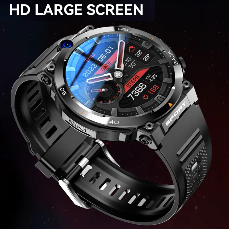 New Google Play 1.39-inch 4G Network SIM Card Smart Watch Dual Camera GPS WIFI Rugged 16GB-ROM IP67 Android Men Women Smartwatch view 5