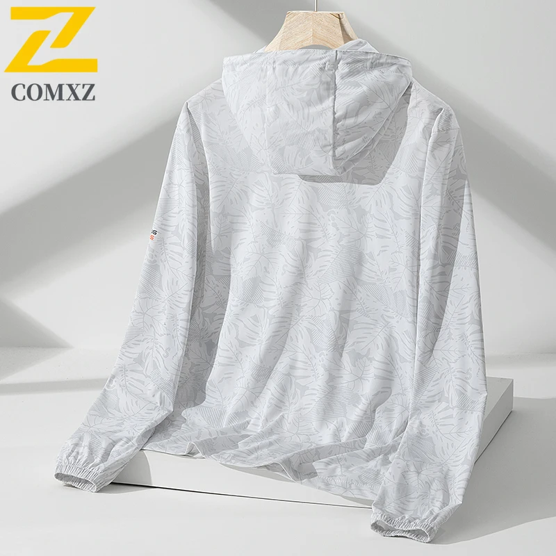 Summer Ice Jacket Men's 2025 New UPF50+ UV Breathable Windbreaker Casual Camouflage Sun protection clothing Camping Hooded Coat