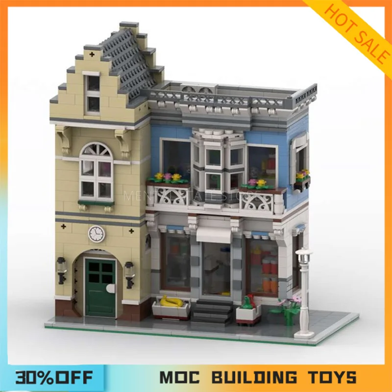 1266PCS personalizzato MOC eckload/Corner Shop Building Blocks tecnologia mattoni assemblaggio creativo giocattoli educativi regali di festa