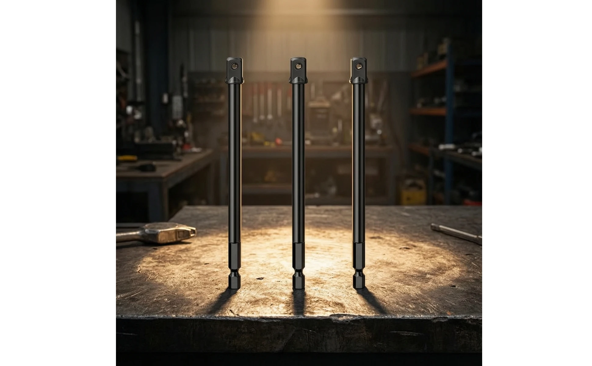 3 Pieces Extension Shaft with Square Drive Secure Hex Shank Extension Impact Wrench Adapter Locking Impact Driver Socket Adapter 3 Pieces Extension Shaft with Square Drive Secure Hex Shank Extension Impact Wrench Adapter Locking Impact Driver Socket Adapter