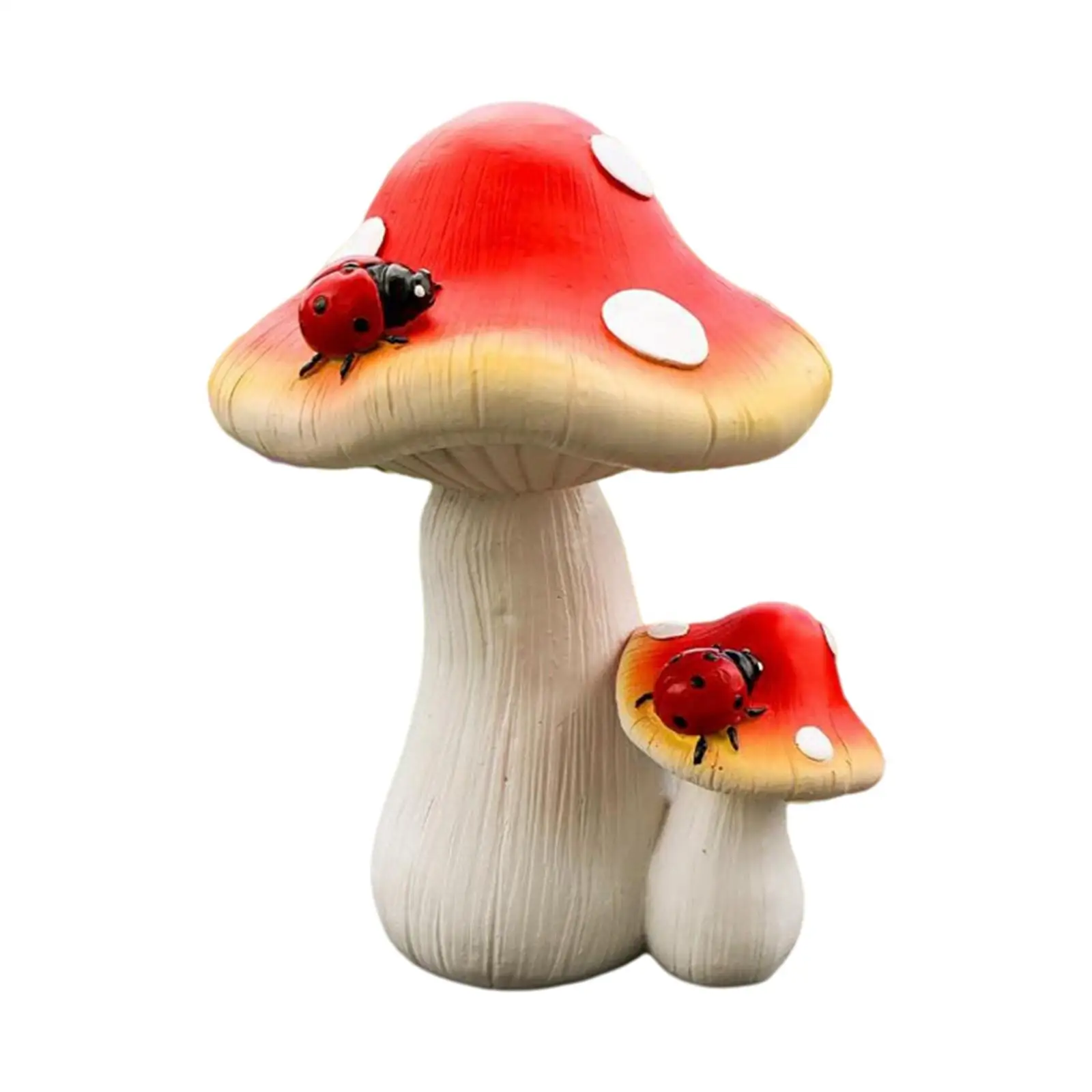 Simulation Garden Mushroom Statue Mushroom Figurines Art Crafts Mushroom Sculpture for Yard Patio Backyard Decoration