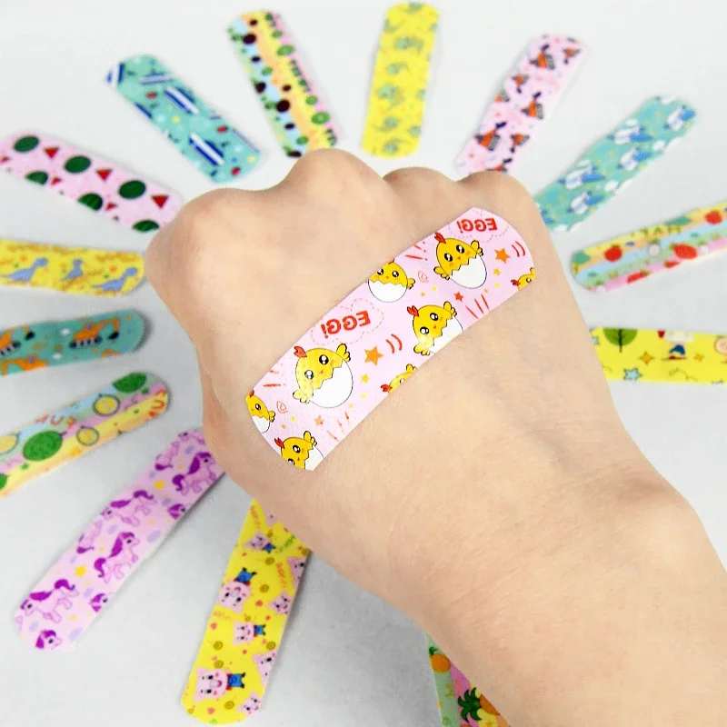 120pcs/set Cartoon Animal Prints Band Aid for Children Kids Wound Plasters Waterproof Patch First Aid Dressing Adhesive Bandages