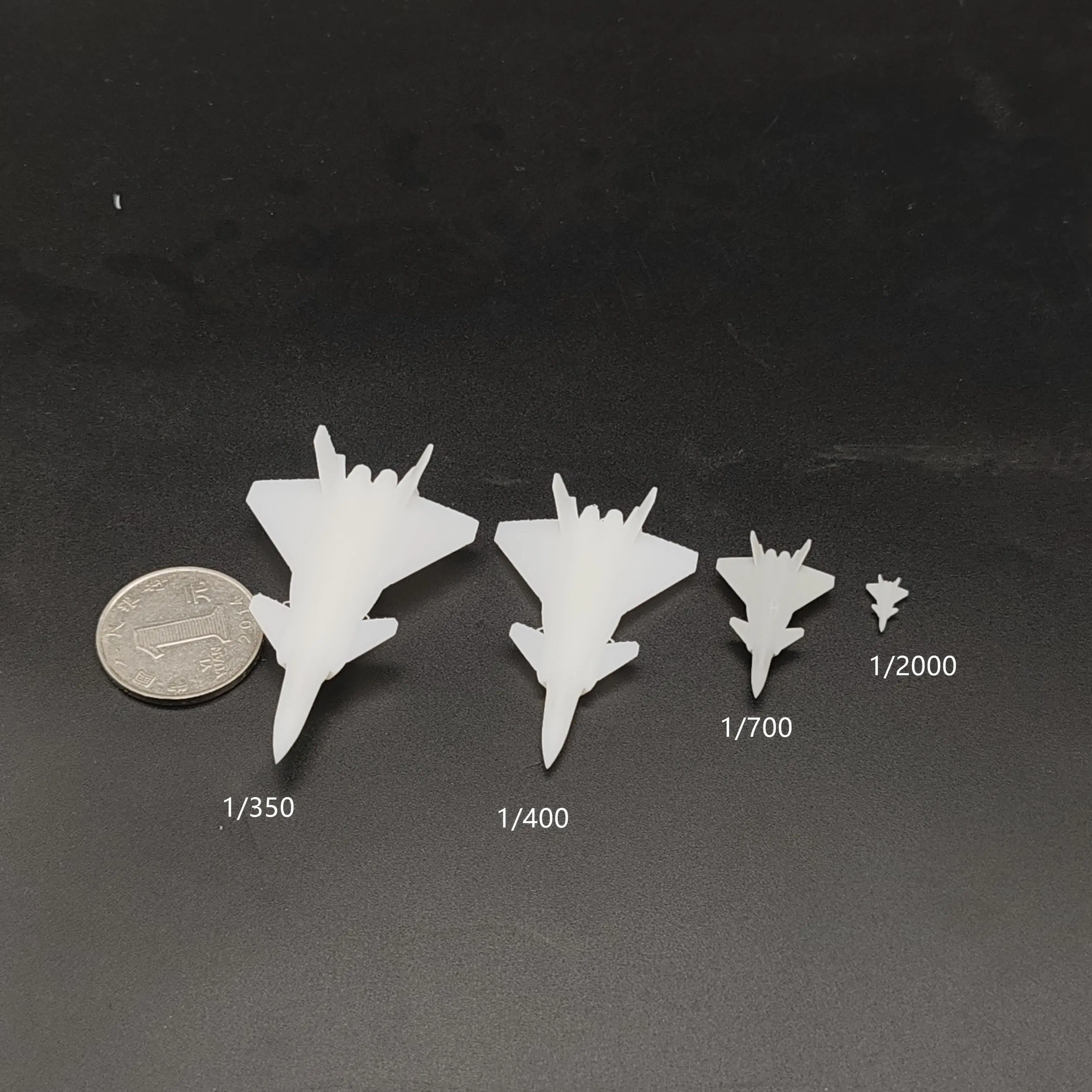 Veyron chinois J-20, chasseur furtif 1/2000 1/1500 1/700 1/400 1/350 avec train d'atterrissage à aile ouverte, 10 pièces