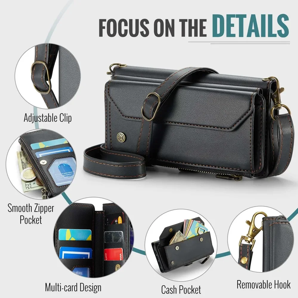 

Case For Apple iPhone XS max Stylish Appearance Crossbody Card Holder Mobile Phone Case Cover Capa