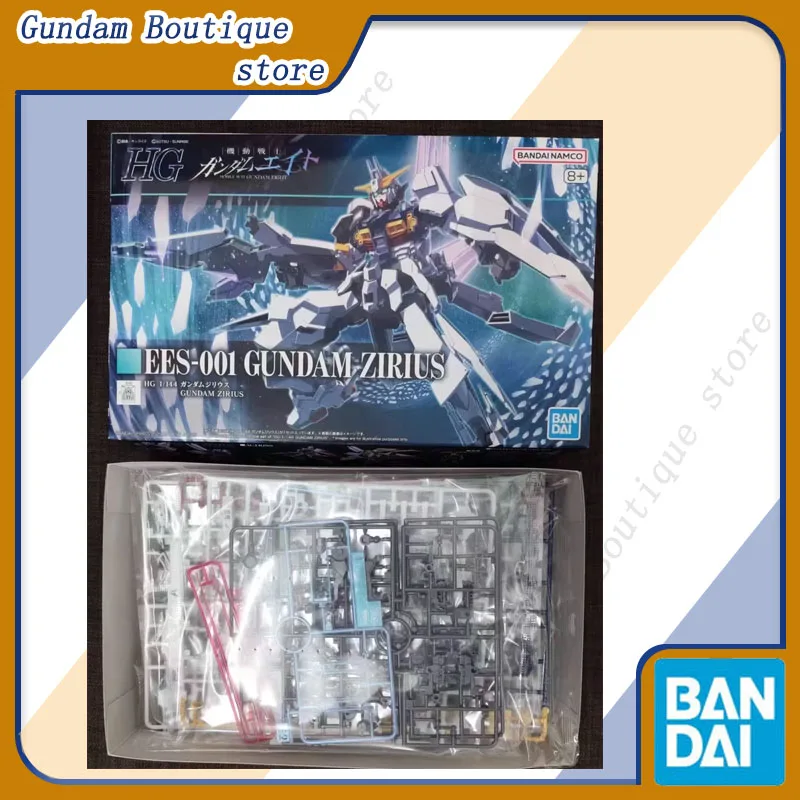Oryginalny model Bandai HG 1/144 EES-001 GUNDAM ZIRIUS, figurka anime, robot, kolekcjonerski model do składania, zabawka, ozdoba, prezent dla dzieci.