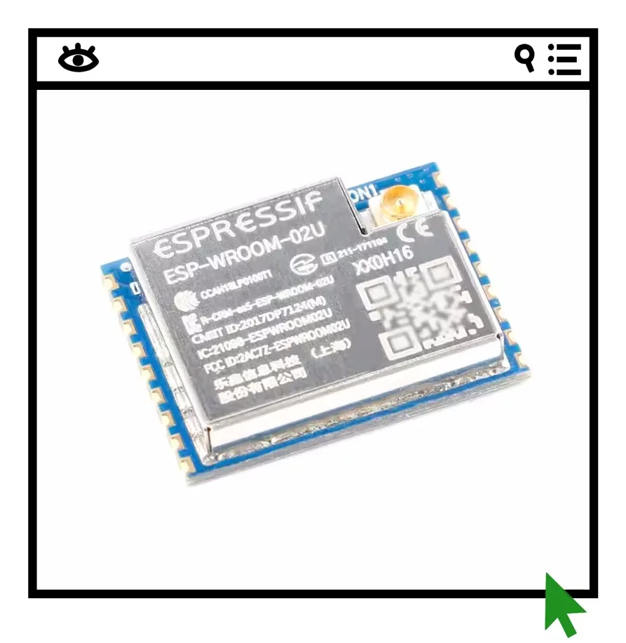 

2 шт. модуля Wi-Fi ESP-WROOM-02U, беспроводной модуль IoT ESP8266EX