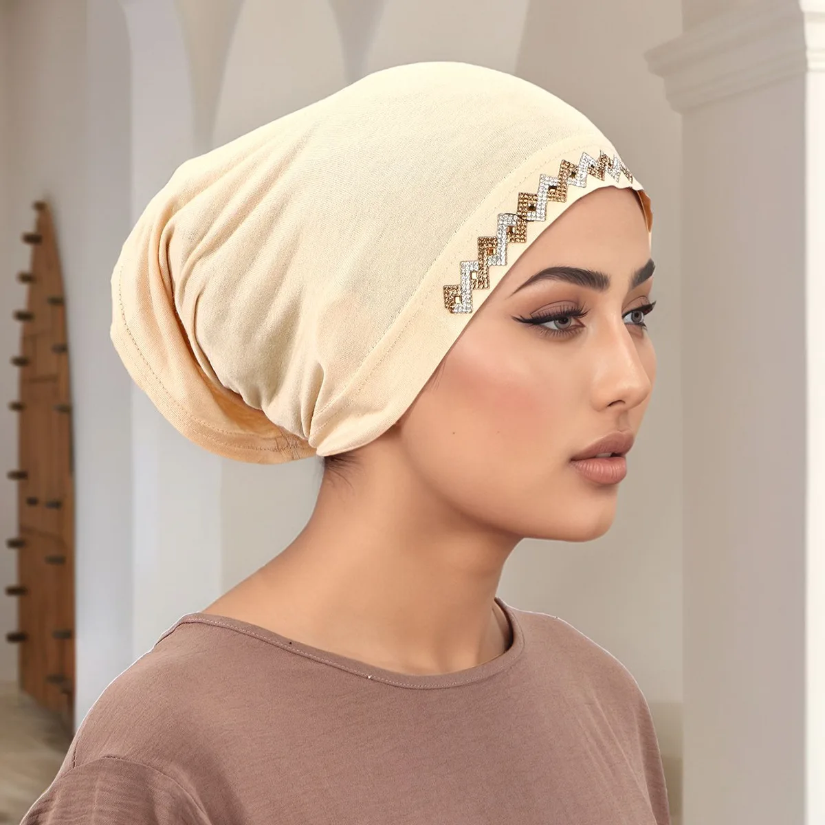 Muslim Head Cover Hat Elastic Hijab Cap Cotton Jersey Headwear Women Easy Wear/Party Modest Fashion Soft Breathable Lightweight